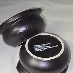 Crock Pot Set Of 2 Black Clay Soup Bowls Dishwasher Oven Microwave Safe Crockpot